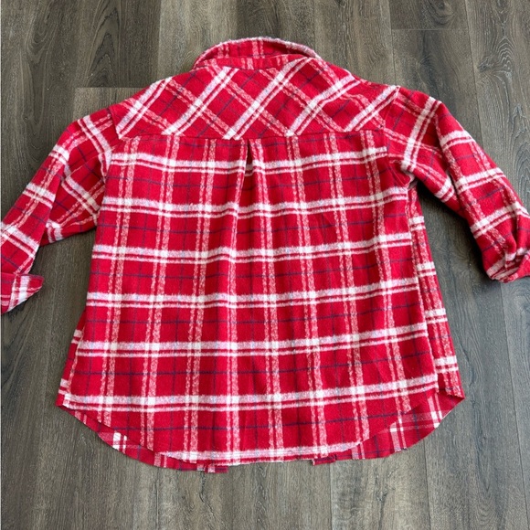 White Birch Plaid Shacket (sweater jacket).  Women’s size medium. Like new! - Picture 7 of 8